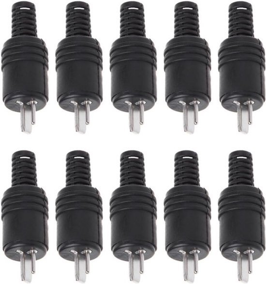 10 stuks 2-pin luidspreker-aansluitpluggen voor hifi-audioconnectoren