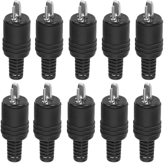 10 stuks 2-polige DIN-luidsprekerstekkers met schroefklemmen voor hifi-installaties, eenvoudig aan te sluiten zonder solderen