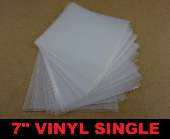 100 Stuks Single (7", 45 toeren) Buitenhoezen mat - Extra Dik 150 micron (TOP KWALITEIT! 0.15mm dikte) - hoezen singles, outer sleeves, buiten hoes, platenhoezen, hoesjes, transparant, vinyl platen, 45t, 7 inch