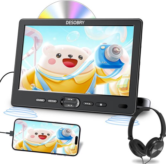 10.5 inch Hoofdsteun DVD Speler voor Auto met Koptelefoons en HDMI Ingang