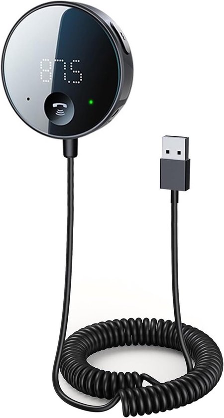 2-IN-1 Auto FM Zender & Bluetooth Ontvanger, FM Transmitter met Handsfree Radio-Ddapter, Ondersteuning SD-Kaart van Aigoss