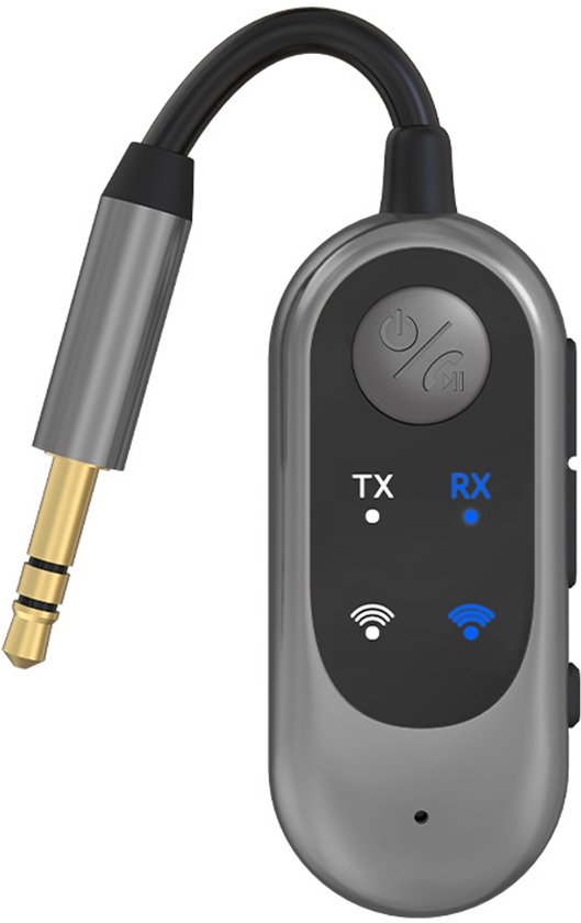 2-in-1 Bluetooth 5.3-transceiver, draadloze Bluetooth-adapter Geschikt voor AirPods, ondersteunt AirPods of hoofdtelefoons en bevat een 3,5 mm aux-aansluiting Geschikt voor audio Geschikt voor gebruik in het vliegtuig. van Zamkol