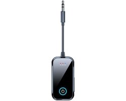 2-in-1 Bluetooth 5.4 Audio Transmitter en Receiver – Zender en ontvanger - Draadloze Adapter met 3.5mm Jack AUX - Voor Auto, TV en Speakers - zwart van Merkloos