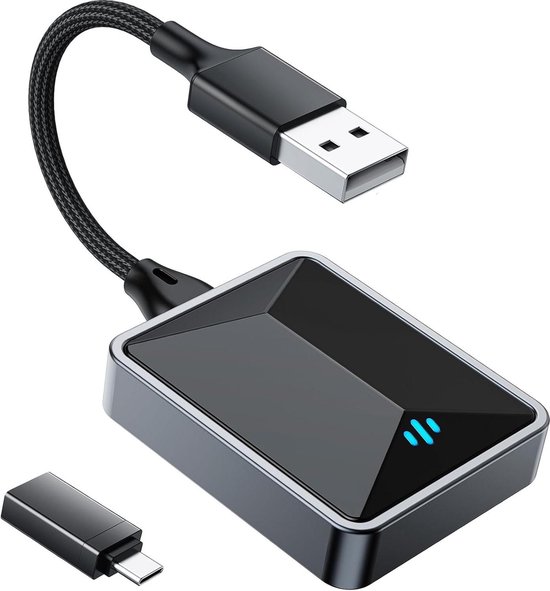 2 in 1 Draadloze Adapter voor Android Auto & A-pple Carplay - Plug-and-Play - Lage Latentie - 5.8 GHz Chip - Compatibel met Auto's vanaf 2016+ IOS Carplay Dongle van Carplicity