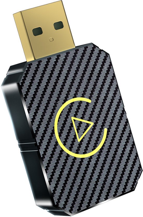 2-in-1 draadloze CarPlay-adapter 2025, Geschikt voor Android Auto draadloze adapter, stabiele, snelle Mini CarPlay draadloze stick Plug & Play, voor OEM bekabelde CarPlay-autosystemen van Merkloos