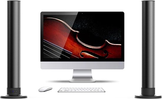 2-in-1 Scheidbare Soundbars met Bluetooth 5.3 - Surround Sound-systeem met 40W Subwoofer - 3D Stereo Home Theatre-luidspreker met U-schijf/optisch/AUX - voor Tv-computer . van Merkloos