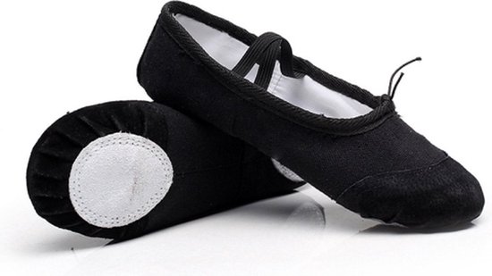 2 paar platte schoenen zachte balletschoenen latin yoga dans sportschoenen voor kinderen en volwassenen schoenmaat: 41 (zwart) van Wolddress