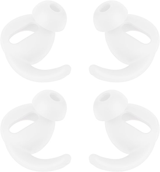 2 paar witte anti-slip oorhaken oordopjes covers compatibel met JBL Wave Flex Flex 2 Flex 3 oordopjes