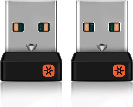 2 Stuks 2.4G USB Draadloze Ontvanger Dongle voor Unifying Toetsenbord en Muis