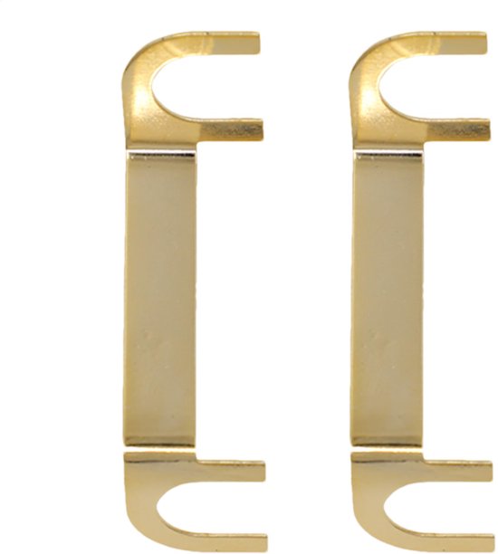 2-Stuks Luidsprekerbedradingsconnector - Verdikte koperen audioconnector - Gebogen plaat met positioneringsplaat - Luidsprekerdraadconnector - Eenvoudig te installeren - Geschikt voor het aansluiten van luidsprekers en versterkers - Goud van Merkloos