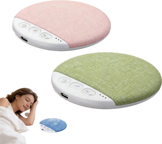 2 Stuks Slaapkussenluidspreker - Slaapsprekers - Bluetooth-Luidspreker Voor Onder Het Kussen - Mini-Slaaphulpmiddel Met Botgeleiding - Met Rustgevende Geluiden En Slaaptimer - Ultradunne Luidspreker - Witte Ruis - Roze, Groen van Merkloos