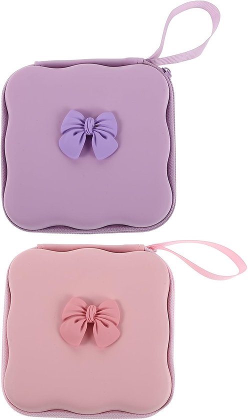 2 Stuks Waterdichte Harde Oordopjes Etui met Interne Scheiding Compacte Draadloze Hoofdtelefoon Organizer voor Reizen Zakformaat Accessoireopslag voor Zakenreizigers