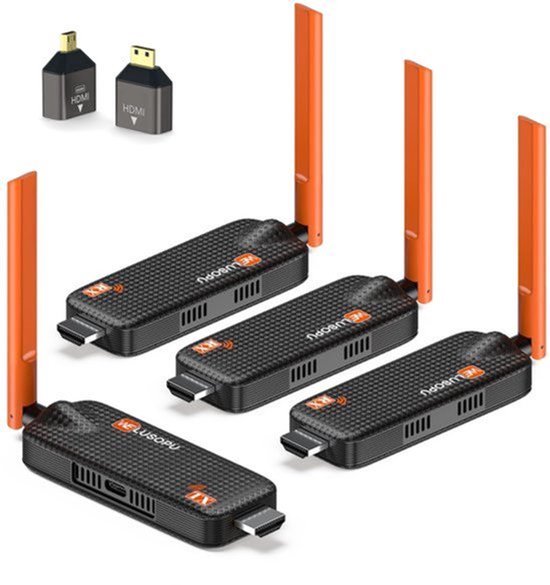 2026 Draadloze HDMI-zender en 3 Ontvangers, tot 6 RX'en, HDMI-Zender en Ontvanger, 5G/1080P Draadloze Extender Streaming Video Audio Voor Laptop, Camera Naar TV, Projector, Monitor - 165FT/50 M