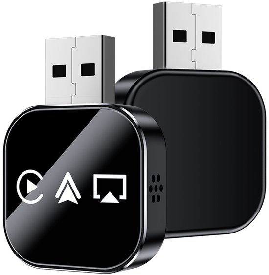 2026 Upgrade 3-in-1 draadloze CarPlay Mirror Link-adapter Geschikt voor iPhone/Apple/Android-telefoon naar autoscherm, automatische verbinding, dubbele 2,4/5GHz wifi en Bluetooth 5.0, bedraad naar draadloos (Geschikt voor iPhone, 1 stuk) van Carlinkit