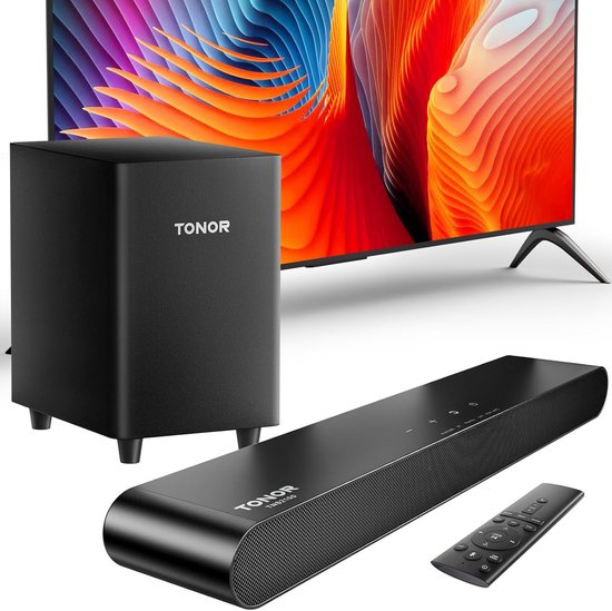 2.1-kanaals soundbar met subwoofer en Bluetooth 5.3 voor TV en PC - Indrukwekkende Geluidskwaliteit met Meeslepende Bastonen van Sony