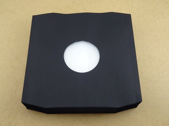 25 Stuks LP Binnenhoezen Deluxe Zwart Papier + Antistatische Bescherming (80gr papier, GOEDE KWALITEIT) - hoezen lp's, inner sleeves, binnenhoes met plastic folie, maxi's, maxi-single, lps vinyl platen, 12", 12 inch