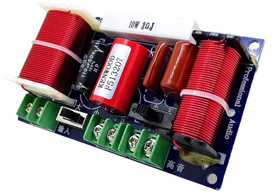 250W Speaker Crossover 2500Hz-3000Hz Verstelbare 2-weg Hoge en Lage Frequentie voor HI-FI Boekenplank, Centre en Surround Luidsprekers