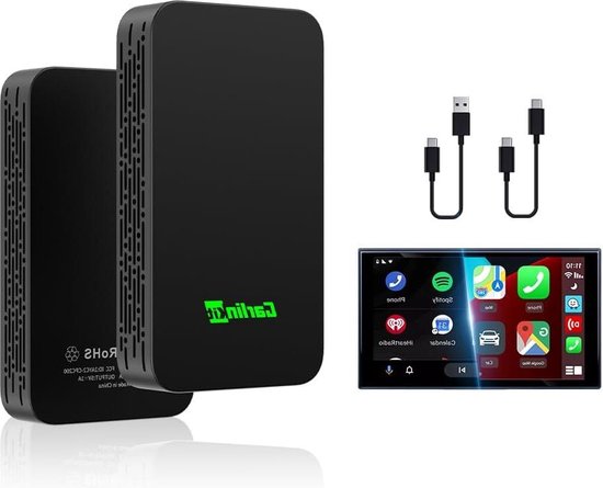 2air CarPlay Android Auto draadloze adapter - bedraad CarPlay omzetten naar draadloze - bedrade AA naar draadloze Android Auto - auto's met CarPlay en Android Auto-Functie (2017-2024) Carplay Dongle van 2air