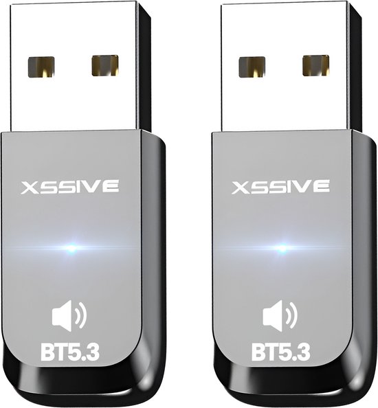 2x Xssive BTR01 Audio Bluetooth Receiver voor USB Autoradio, Subwoofer of Versterker van Merkloos