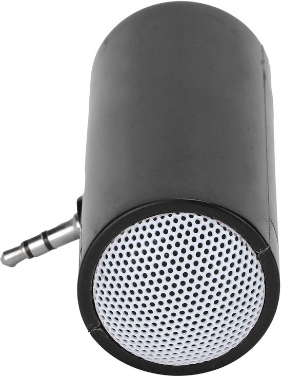 3.5mm Jack Stereo Mini Speaker Portable Plug-in Speaker for Mobile Phones and Tablets Plug-in Speakers Mini Speaker with Aux Input Pillow For Sleeping Outdoor (Black) van Sanyun