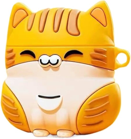 3D Cartoon Kat Ontwerp Oordopjes Hoes voor Airpods pro 3 (2025), Kawaii Siliconen Hoofdtelefoon Beschermhoes voor Airpod pro 3e Gen voor Meisjes Jongens (Geel)