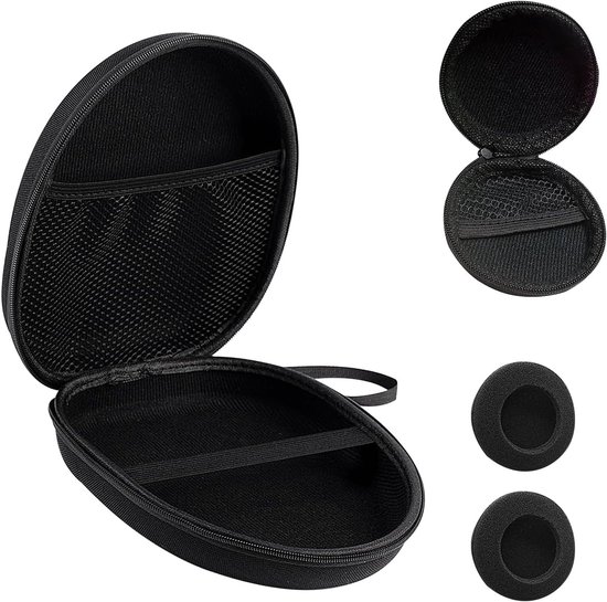 4-delige hoofdtelefoonbeschermingsset, hoofdtelefoondraagtas, stofdichte hoofdtelefoonhoes, opbergtas voor hoofdtelefoon, hoofdtelefoonbeschermhoes, Eva-hardshell hoofdtelefoonhoes