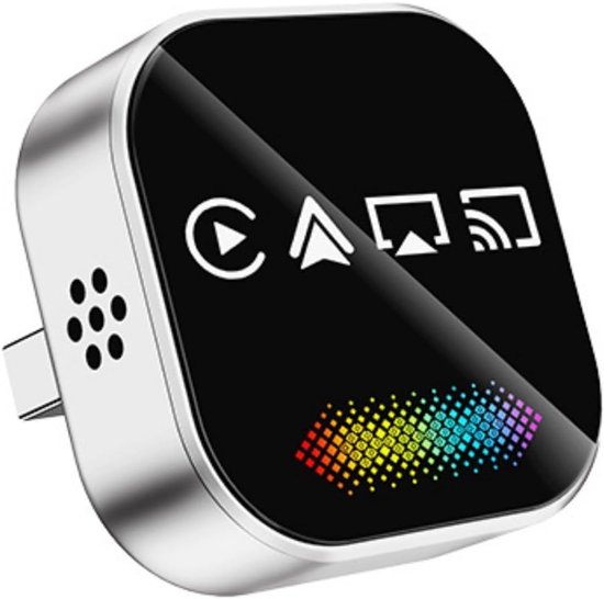 4-in-1 Draadloze Geschikt voor CarPlay-adapter | Bedrade naar Draadloze Auto CarPlay- en Android-dongle | USB Plug & Play MirrorLink – Schermspiegeling MirrorLink voor Android alleen
