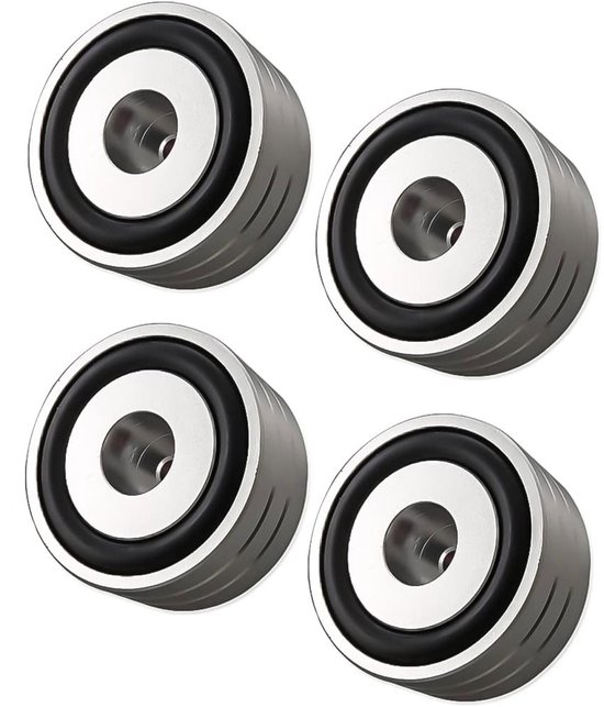 4 stuks aluminium luidspreker HiFi-absorbervoeten 40 mm × 20 mm van Merkloos