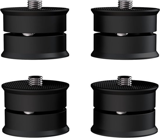 4 Stuks High-End Apparatuur Voetjes, HiFi Spikes Pads, Aluminium Speaker Stand, Schokabsorberende Voeten, Isolatievoeten voor Versterkers en Audioapparatuur van Merkloos