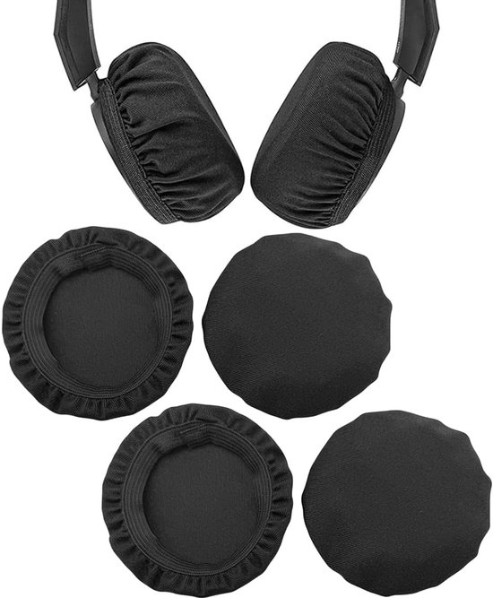 4 stuks oorkussens voor hoofdtelefoon, uittrekbaar, wasbaar