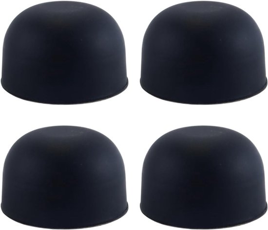 4 Stuks Zwarte Ronde Siliconen Speaker Isolatie Voeten, Krasbestendig en Antislip, Ideaal voor Platenspelers en Subwoofers
