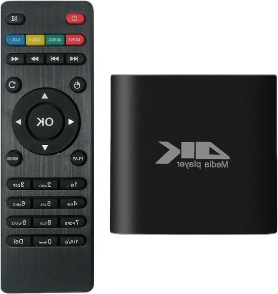 4K Mediaspeler - Ultra HD speler - Digitale Signage - Automatisch afspelen - Ondersteunt 8TB - Zwart