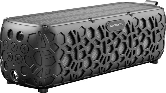 4smarts Endless Summer Bluetooth Speaker met Zonnepaneel en Lamp Zwart
