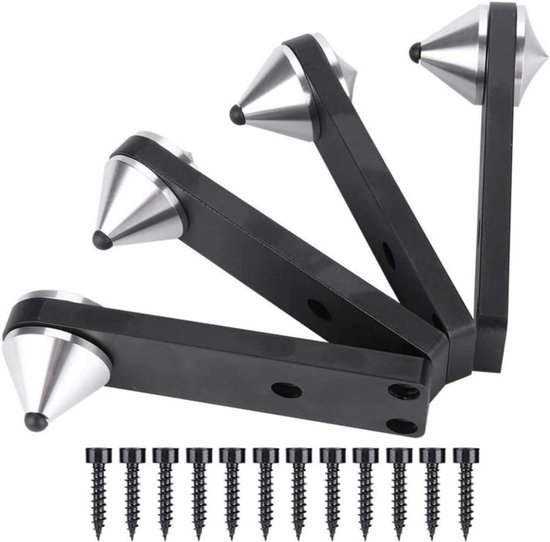 4x Aluminium Luidspreker Spikes voor Isolatie en Stabiliteit van Merkloos