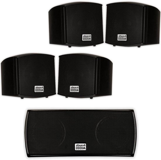 5 Luidsprekerset - Home Theater - Muziek Luisteren - Compleet Surround Geluid - Compact Formaat - Zwart
