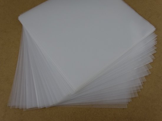 50 LP Hoezen mat - EXTRA DIK 150 micron (TOP KWALITEIT! 0,15mm dik) - Buitenhoezen / Beschermhoezen voor vinyl platen - 12 inch