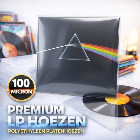 50 Single & dubbel LP Hoezen mat, dikte 100 micron (GOEDE KWALITEIT! 0.10mm dik) - LP hoes, buitenhoezen, sleeve, sleeves, beschermhoes, beschermhoezen, platenhoezen, buiten, transparant, plastic, maxi-singles, lps vinyl platen, 12", 12 inch