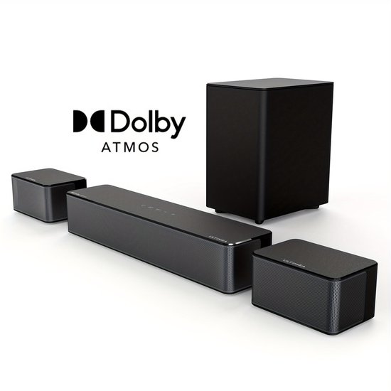 5.1 Soundbar – Surround Sound Systeem – Home Cinema Set – Dolby Atmos Speaker – Wireless Subwoofer – 410W Piekvermogen – HD eARC Aansluiting van Merkloos