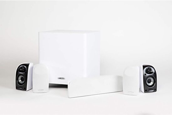 5.1 Speakersysteem - Home Cinema Systeem - FilmLiefhebbers - Compleet Systeem - 59 Centimeter - Wit
