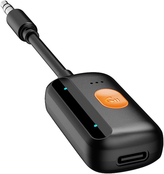 5.4 bluetooth-adapter met geluidsisolatie 3.5 mm autoopdapter met bluetooth-autoopdapter, draadloze audio-ontvanger voor stereo-installatie/bedrade luidsprekers thuis, batterijduur 12 uur van Merkloos