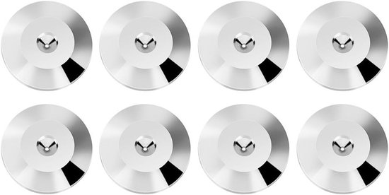 8-delige set spikes en onderleggers voor luidsprekers, universele schokabsorberende isolatievoeten, koperkleurige demping pads voor versterkers en audioapparatuur