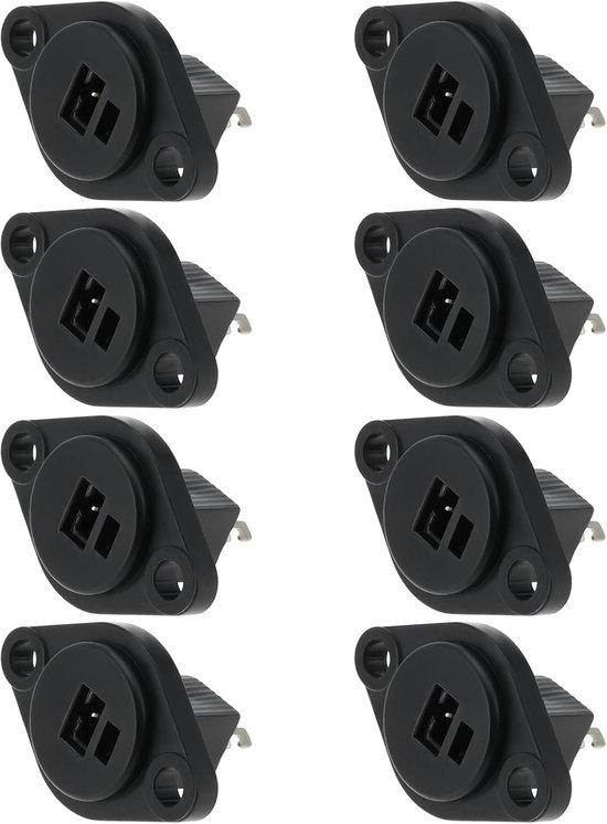 8 Stuks DIN Speaker Installatie Sockets - 2 Pin Luidspreker Chassis Panel Met Soldeer Aansluiting Voor Vintage Hi-Fi Kabel