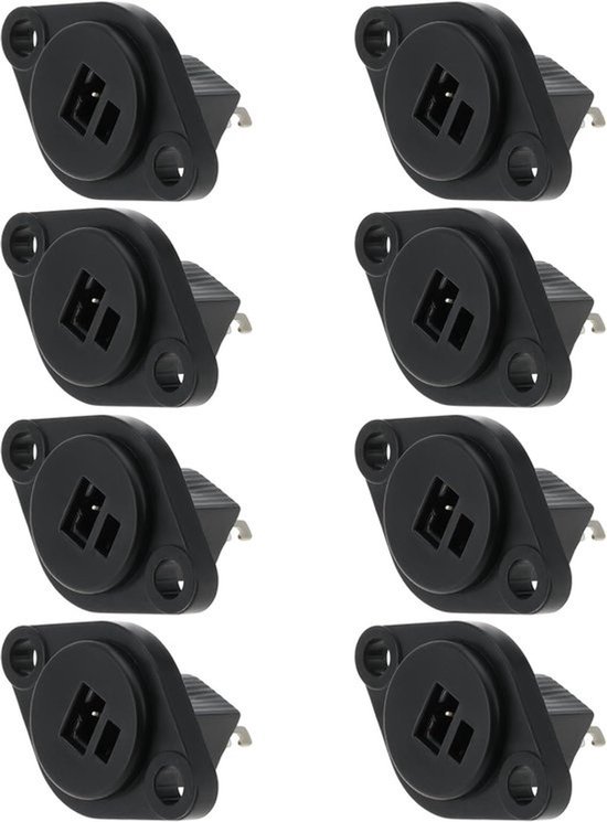 8 stuks DIN Speaker Installatie Sockets - 2 Pin Luidspreker Chassis Panel met soldeeraansluiting