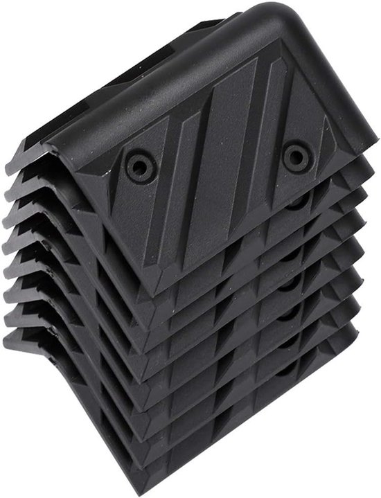 8pcs Thickening Speaker Corner Protector, Cabin Corner Protection Plastic Right Angle Black Wrap Corner With Screwsets - ShopVlot