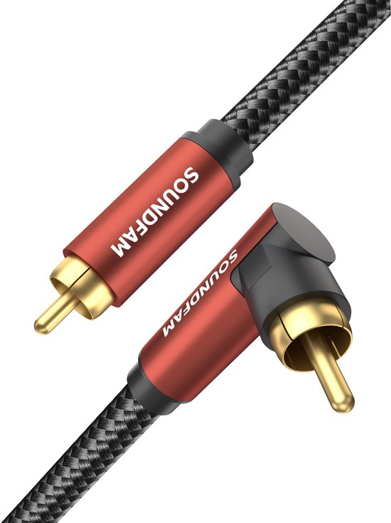 90 Graden RCA Kabel voor Subwoofer - 2M - Diepe Bas en Heldere Geluidsprestaties