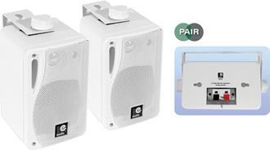 Achtergrond luidsprekers met ophangbeugel - 80 Watt van Power Dynamics