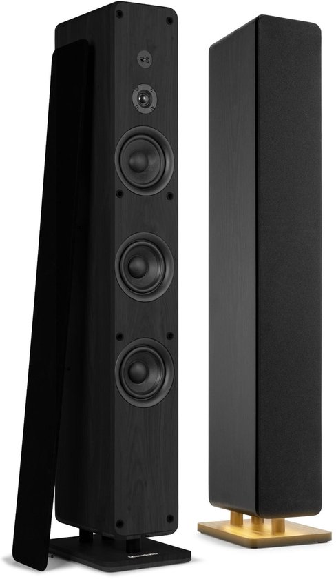 Actieve speakerset - Audizio ARCO HiFi speakers - Vloerstaande speakers met Bluetooth - 320W - Zwart van Merkloos