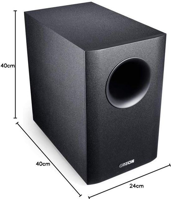 Actieve subwoofer 100W met een frequentiebereik van 38Hz - 150Hz