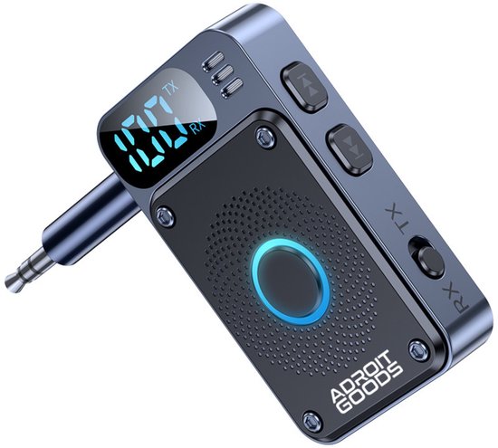 AdroitGoods Bluetooth 5.4 Audio Adapter 2-in-1 Zender Ontvanger AUX Draadloos 3.5mm Transmitter Receiver Auto TV Koptelefoon 14U