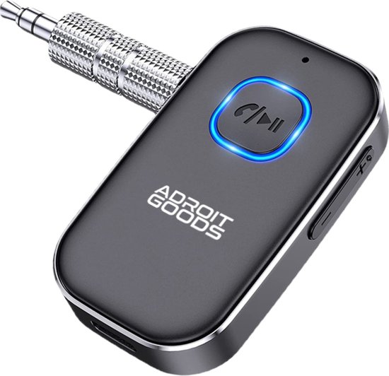 AdroitGoods Bluetooth Aux Receiver Ontvanger Auto - Bluetooth 5.0 Zender - Transmitter - Handsfree bellen - Auto Accessories van AdroitGoods